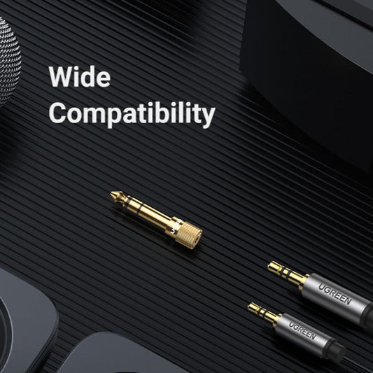 UGREEN 6.35mm Male to 3.5mm Female Stereo Headphone Adapter (Gold Plated)/20503