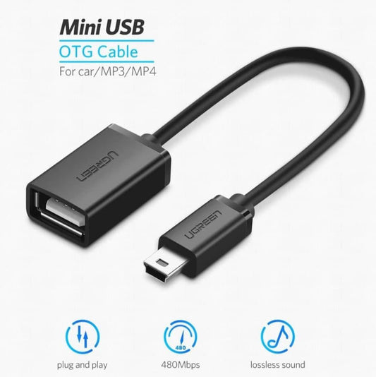 UGREEN Mini USB Male to USB Female OTG Cable / 10383