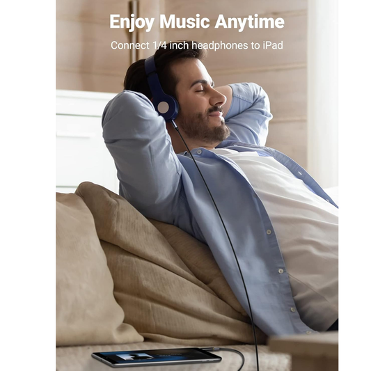 محول صوت UGREEN من 3.5 مم ذكر إلى 6.35/6.5 مم أنثى /60711