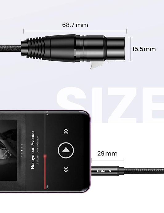 UGREEN 3.5mm to XLR Cable Male to XLR Female Microphone Cable /AV182