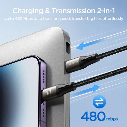 JOYROOM 100W Type-C to Type-C Fast Charge Data Cable 1.2m - A25