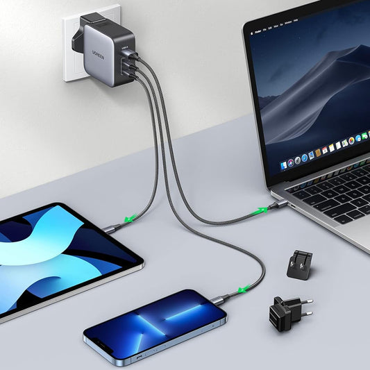 UGREEN Nexode 65W 3 Port Travel Charger GaN Fast International Charger / 90409
