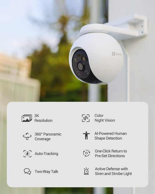 Ezviz 5mp PT Outdoor Camera (Smart Tracking) H8 Pro