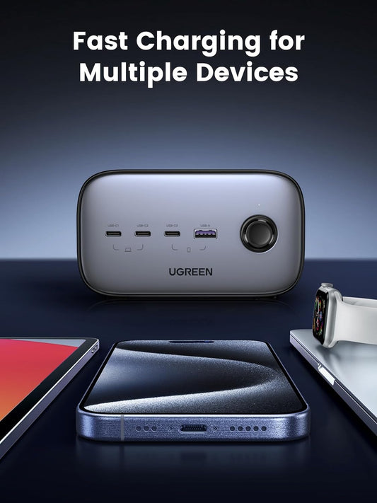 UGREEN DigiNest Pro Power Strip(2 AC Outlets + 100W 3C1A) UK / 60168