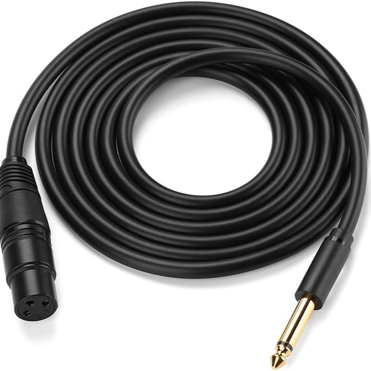 كابل صوت Ugreen كابل ميكروفون XLR (أنثى) - مقبس 6.35 مم (ذكر) أسود/ AV131