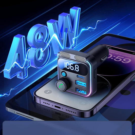 JOYROOM 48W Dual-Mic Car Wireless FM Transmitter - JR-CCB01