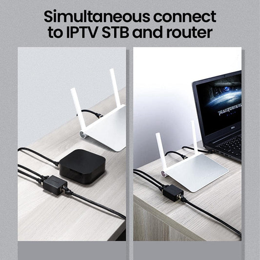 UGREEN RJ45 Splitter Adapter 2 Pack (Black) - 50923