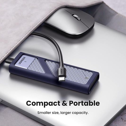 UGREEN M.2NVME Hard Drive Enclosure(10Gbps) with C to C and C to A cable / 15511