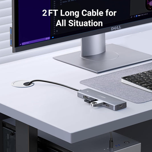 موزع USB من UGREEN مزود بـ 4 منافذ USB إلى USB C و3 منافذ USB A متعددة المنافذ / 15920