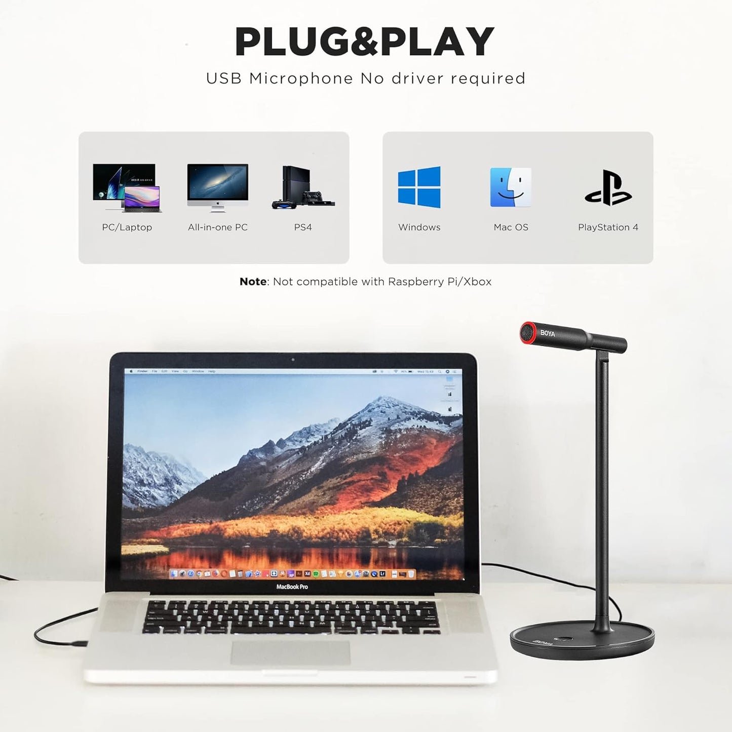 Boya BY-CM1 Desktop USB Microphone