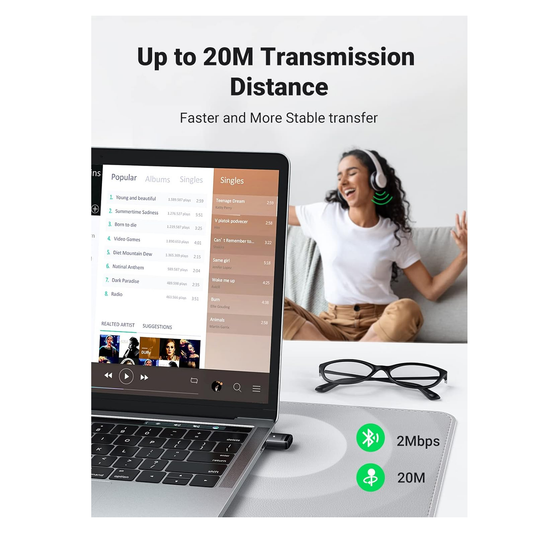 محول يوجرين بلوتوث 5.0 USB /80890