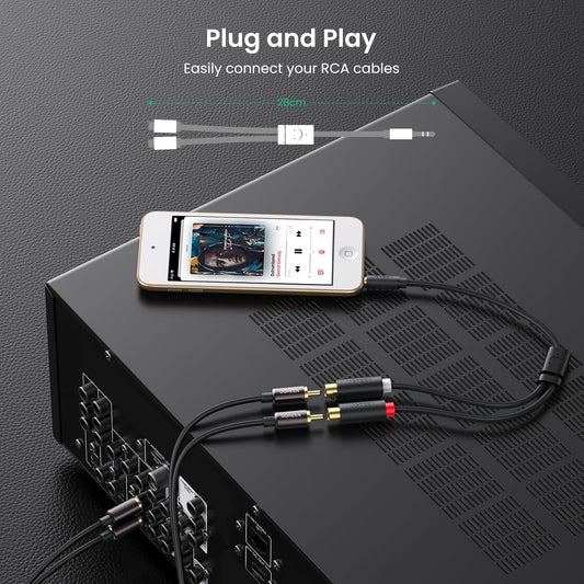 UGREEN 3.5mm Male to 2 RCA Female Cable (25cm) / 10547