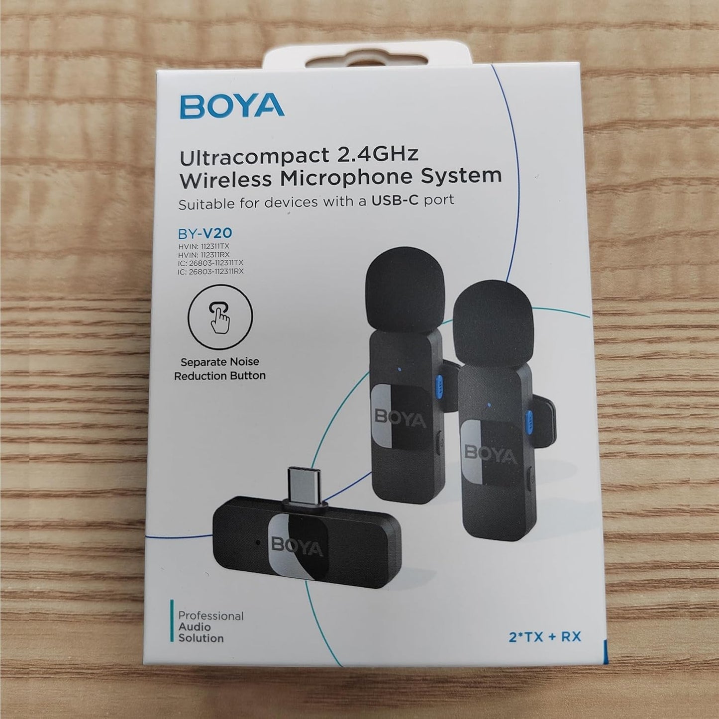 نظام الميكروفون اللاسلكي BOYA BY-V20 Ultracompact 2.4GHz Type-C