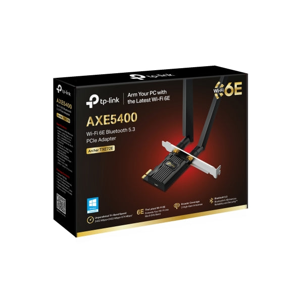 كرت شبكة AXE5400 Wi-Fi 6E Bluetooth 5.3 PCIe / Archer TXE72E