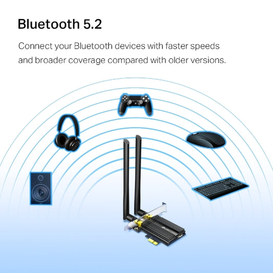 كرت شبكة AX3000 Wi-Fi 6 Bluetooth 5.2 PCIe /TX50E