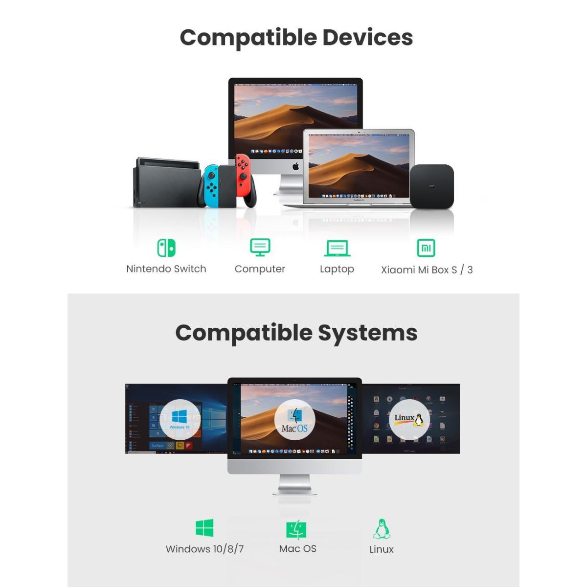 UGREEN USB 3.0 Gigabit Ethernet Adapter (Black) /20256