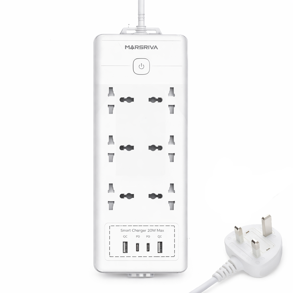 Linkcomm 6 Outlets Power Strip ًWith USB Ports (Multi-Options)