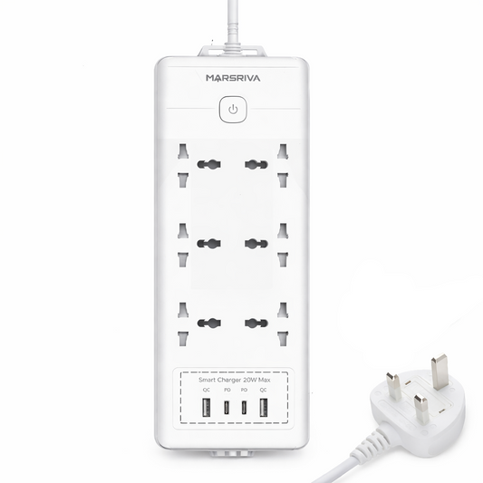 Linkcomm 6 Outlets Power Strip ًWith USB Ports (Multi-Options)