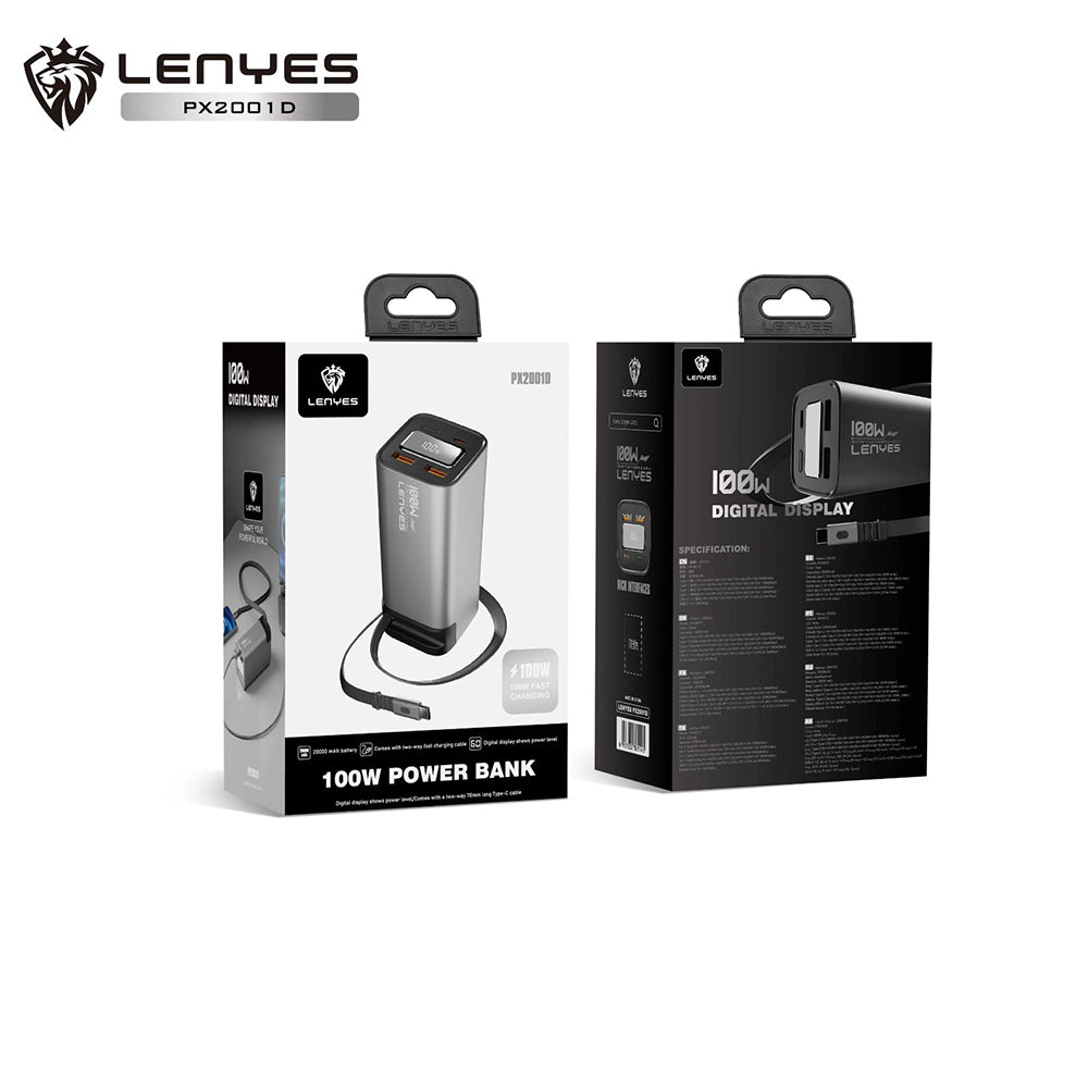 LENYES 100W Super Fast Power Bank 20000mAh - PX2001D