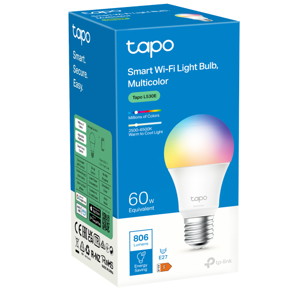 Tapo Smart Wi-Fi Light Bulb, Multi color 60w / Tapo L530E