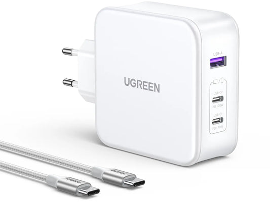 UGREEN Nexode 140W USB C GaN 3-Ports Wall Charger with C to C Cable 1.5M / CD289