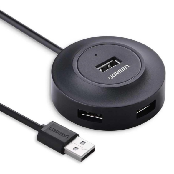 موزع يوجرين USB2.0 4 منافذ USB-A بسرعة 480 ميجابت في الثانية بطول 1 متر / CR106