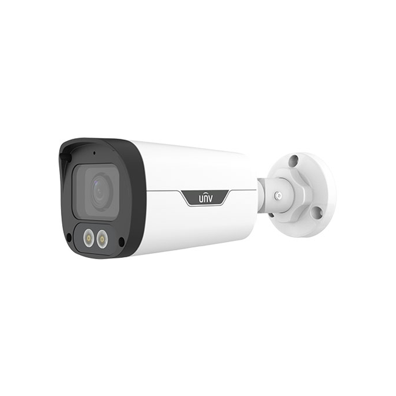 8mp ColorHunter Wise‑ISP Fixed Warm Light Bullet Camera | Uniview IPC2318LE-DF40KM-WP