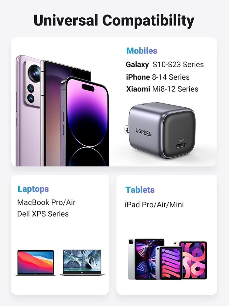 شاحن يوجرين بقوة 30 وات /90666 - 25257 - 15326