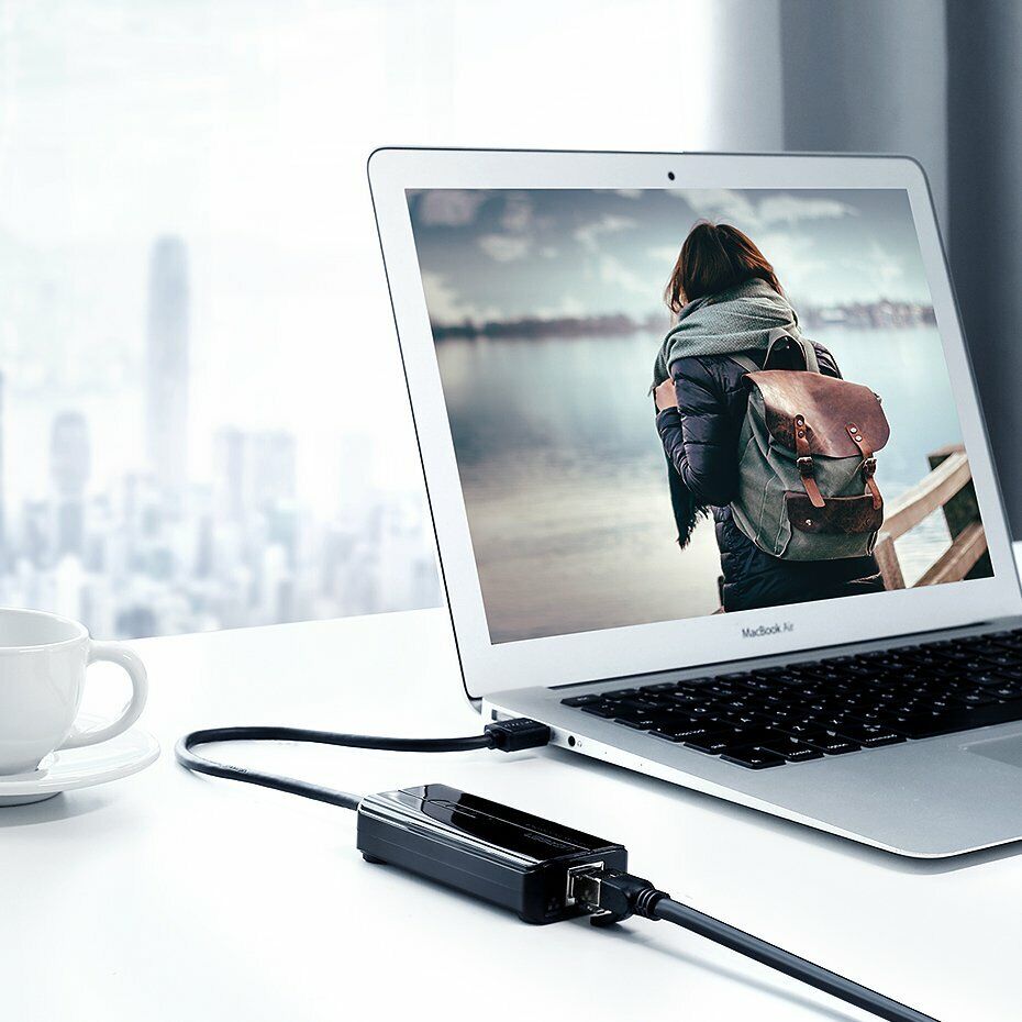 موزع USB 3.0 من يوجرين مع محول جيجا ايثرنت / 20265