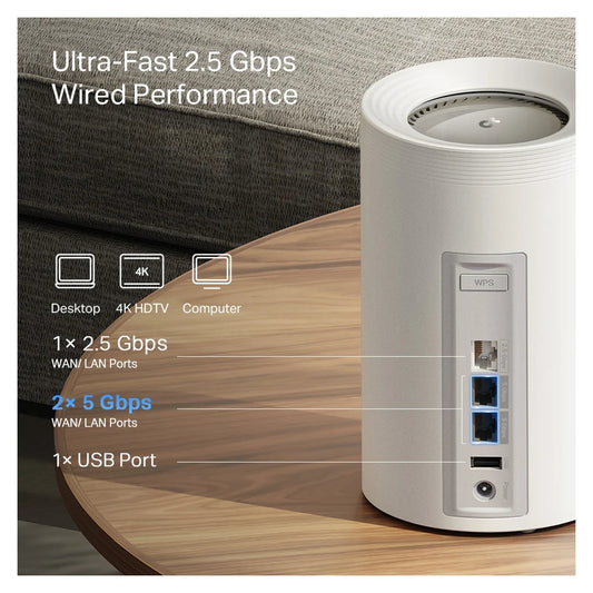 BE9300 Whole Home Mesh WiFi 7 System /BE65 (2-Pack)