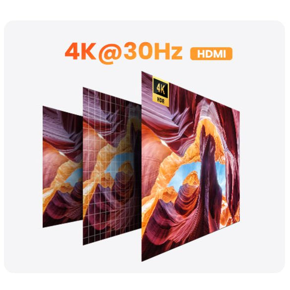 موزع يوجرين ريفودوك 5 في 1 USB-C (PD 100W، 4K@30Hz) / CM478