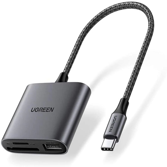 UGREEN USB-C to SD/TF + USB 2.0 Memory Card Reader | 80798