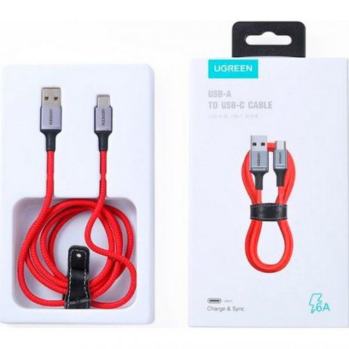 UGREEN USB 2.0 to Type-C 6A Aluminium Alloy Cable 1m (Red) / 20527