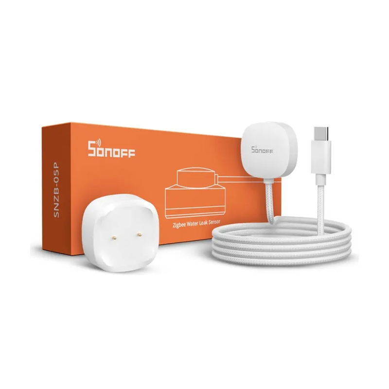 مستشعر تسرب المياه سونوف SNZB-05P زيجبي - مقاوم للماء IP67 مع كابل كشف ممتد