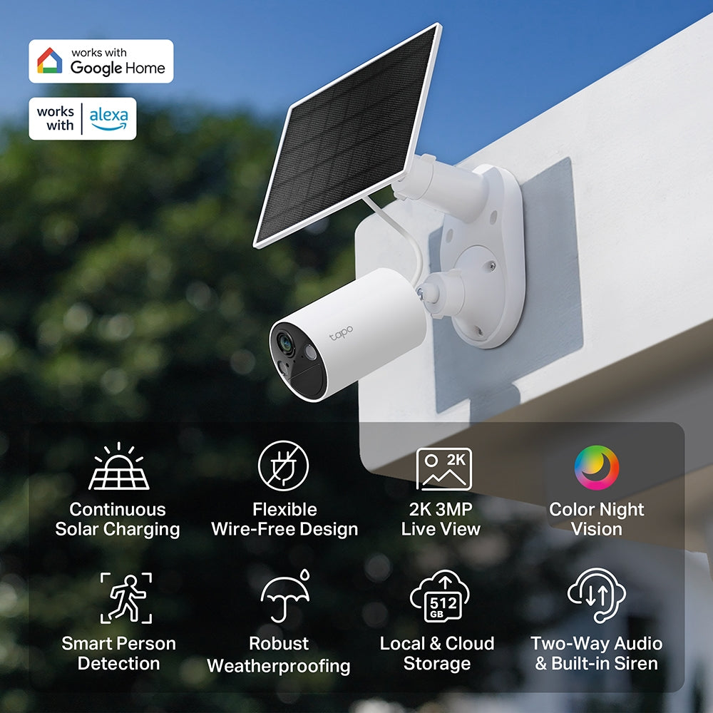 Tapo 3mp Smart Solar-Powered Security Camera | TC82 Kit