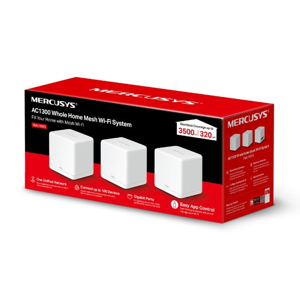 Mercusys Halo H30G | AC1300 Whole Home Mesh Wi-Fi System (3Pack)