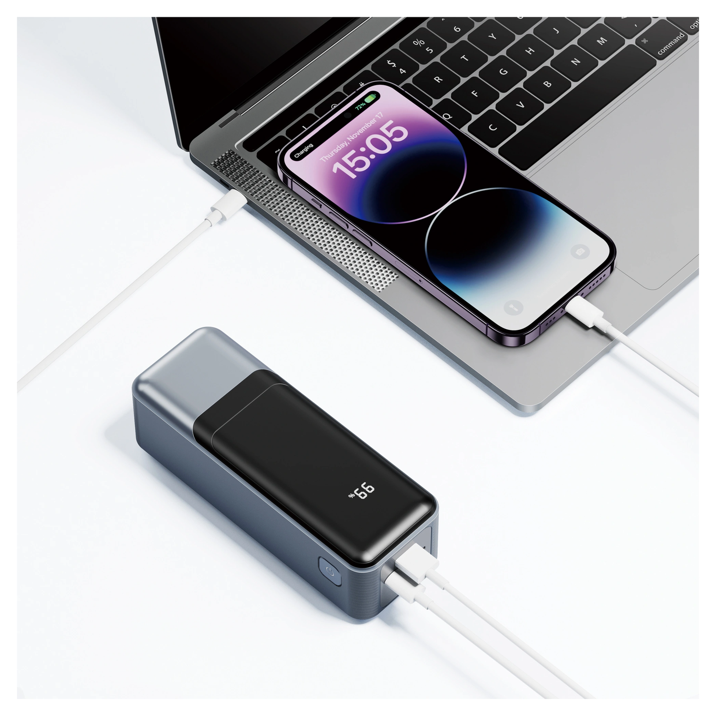 WiWU 27000mAh Large Capacity Tank Series 145W Laptop Power bank