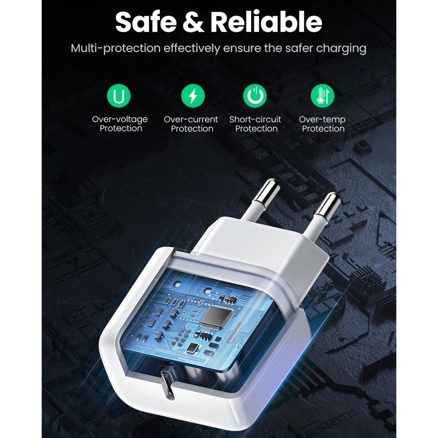 UGREEN 20W USB C Charger USB C Power Supply Mini USB C Power Adapter (White) /10220