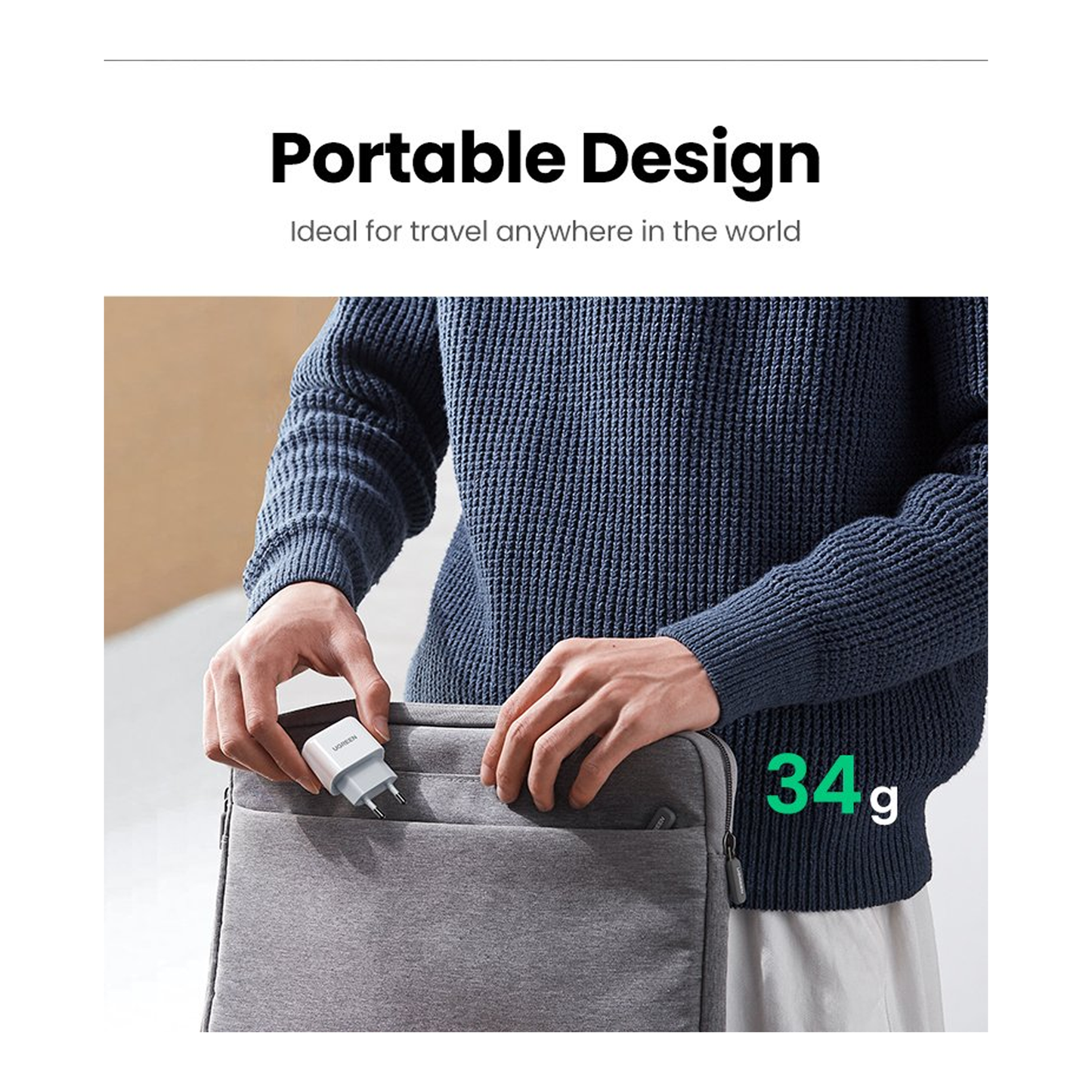 UGREEN 20W USB C Charger USB C Power Supply Mini USB C Power Adapter (White) /10220