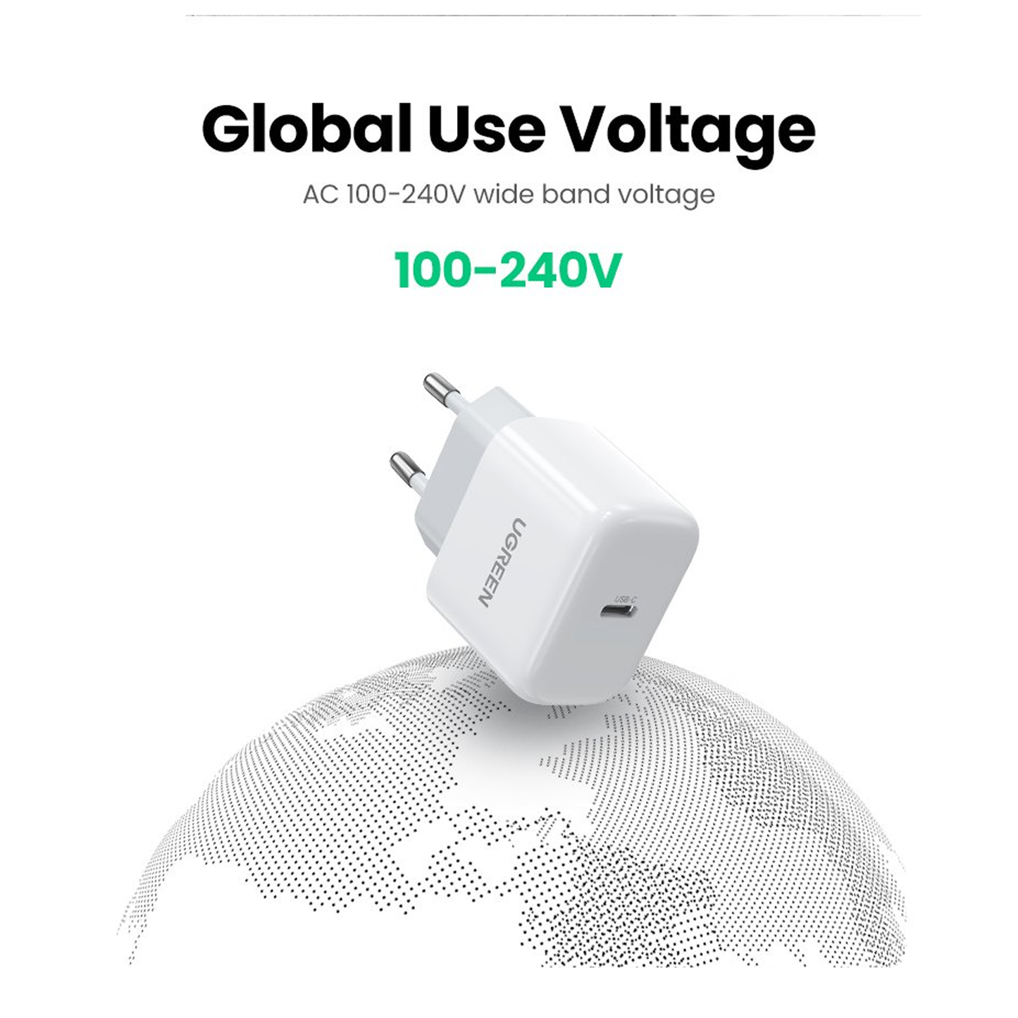 UGREEN 20W USB C Charger USB C Power Supply Mini USB C Power Adapter (White) /10220