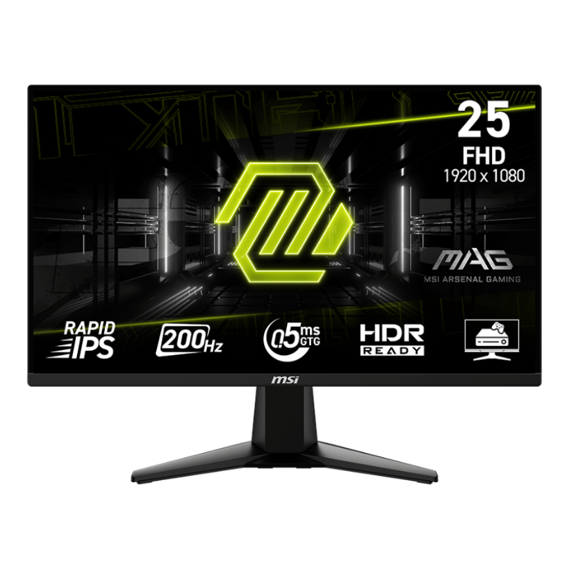 MSI Gaming Monitor 25" | MAG255F E20 | Rapid IPS | 200Hz | 0.5ms