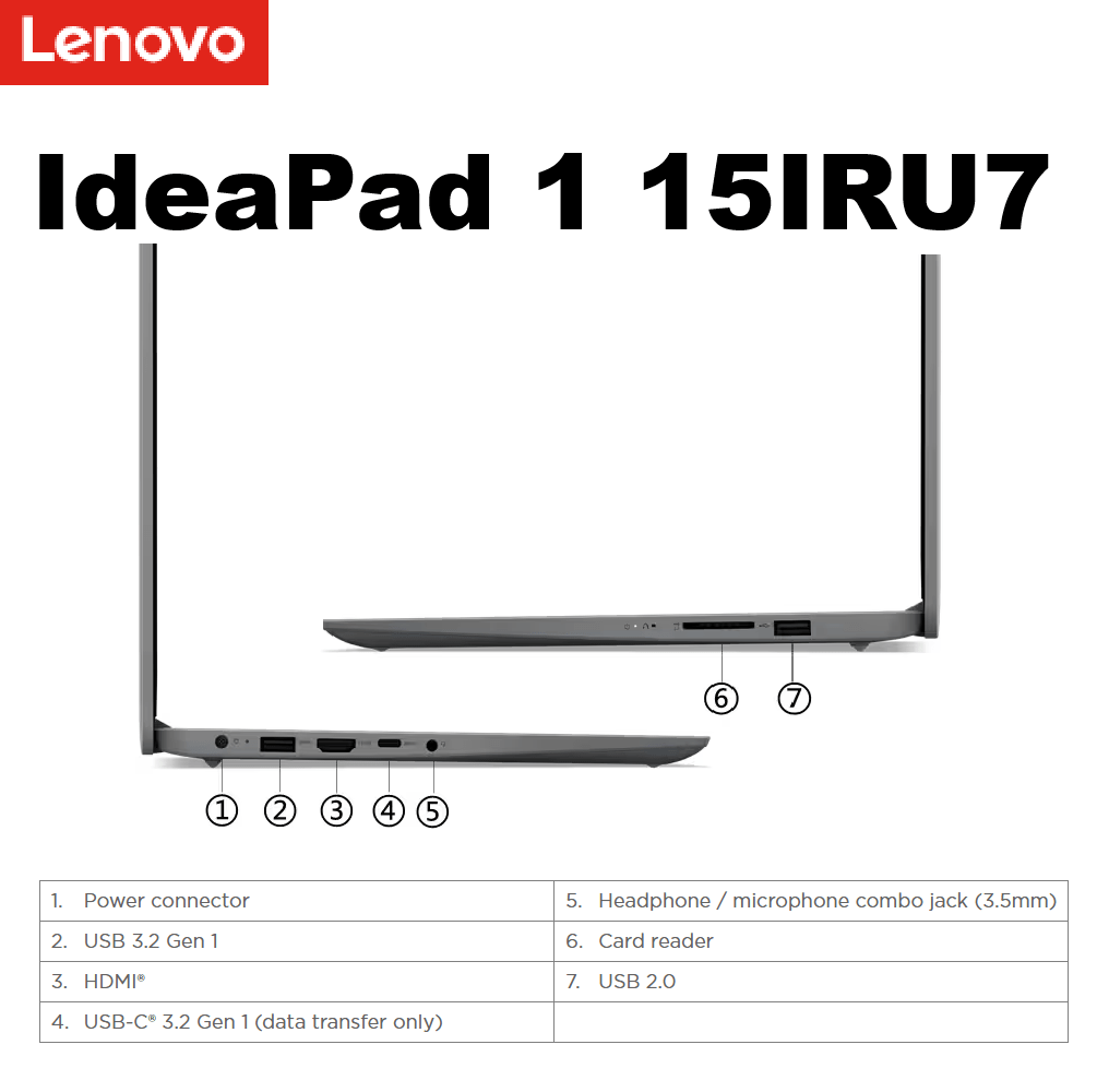 Lenovo Ideapad 1 15IRU7 Touchscreen | i5‑1335U | 8 GB RAM | 256 GB SSD
