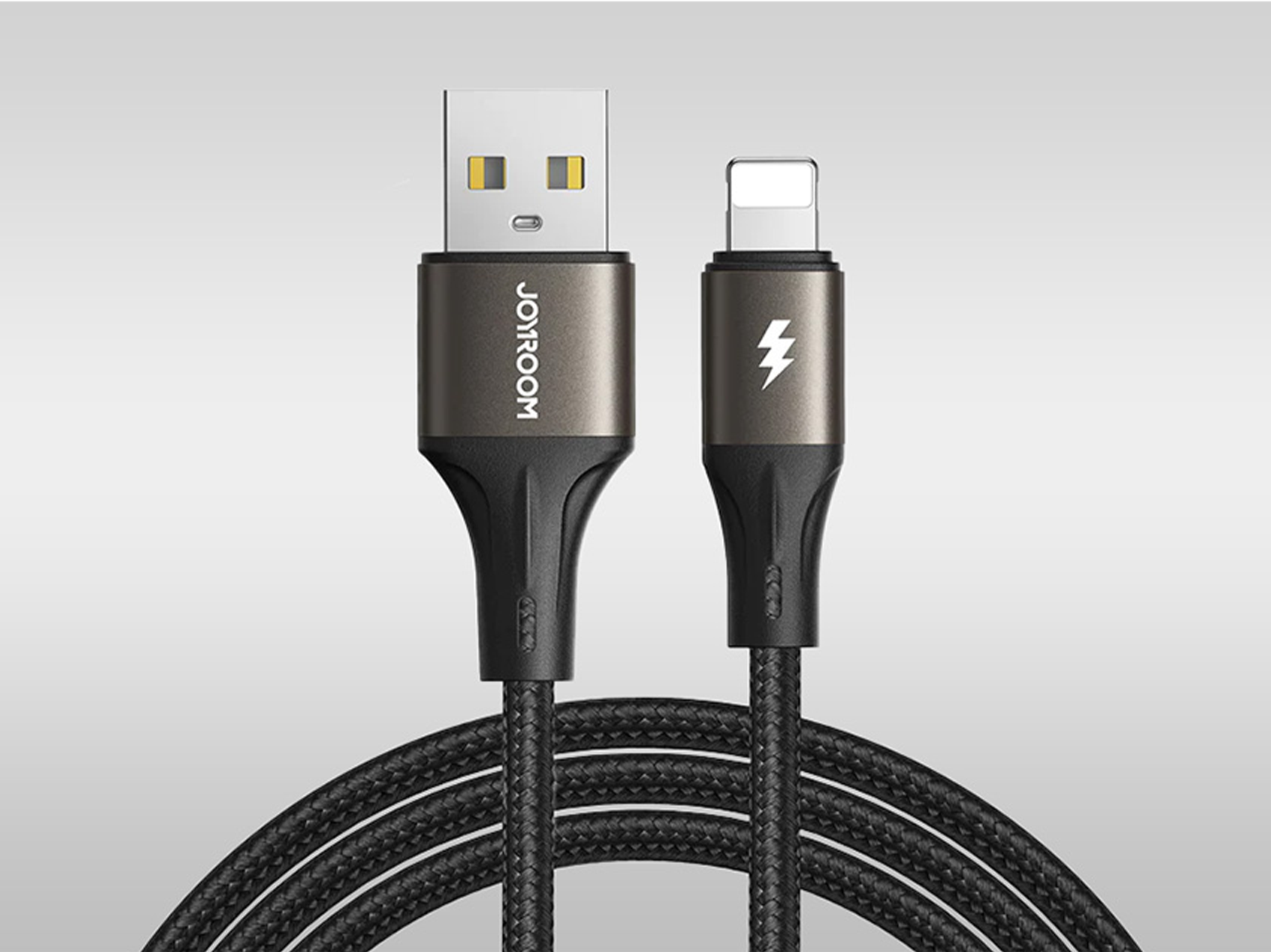 كابل بيانات شحن سريع JOYROOM S-A25 Light-Speed ​​Series 3A (من USB-A إلى Lightning) بطول 1.2 متر، أسود
