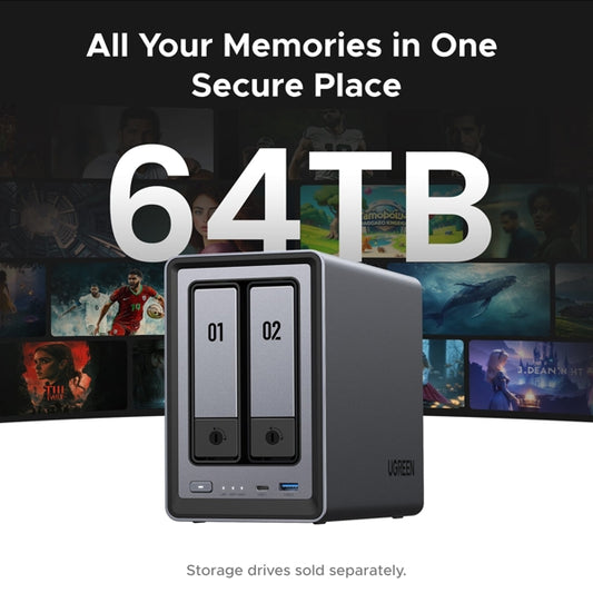 وحدة تخزين UGREEN المتصلة بالشبكة DXP2800 (بدون أقراص) EU / 25369