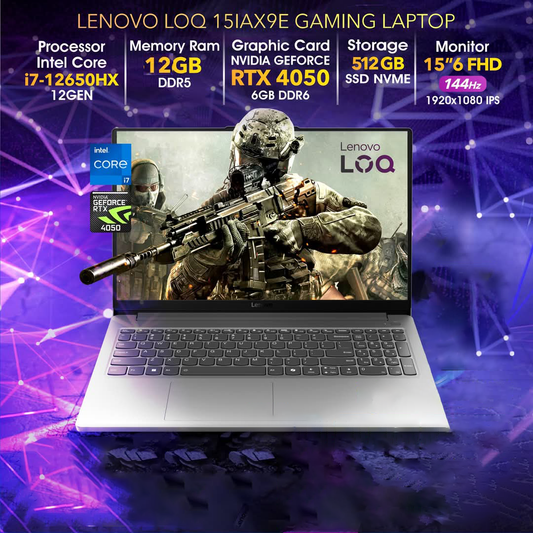 Lenovo LOQ i7 12Gen RTX 4050 12GB RAM
