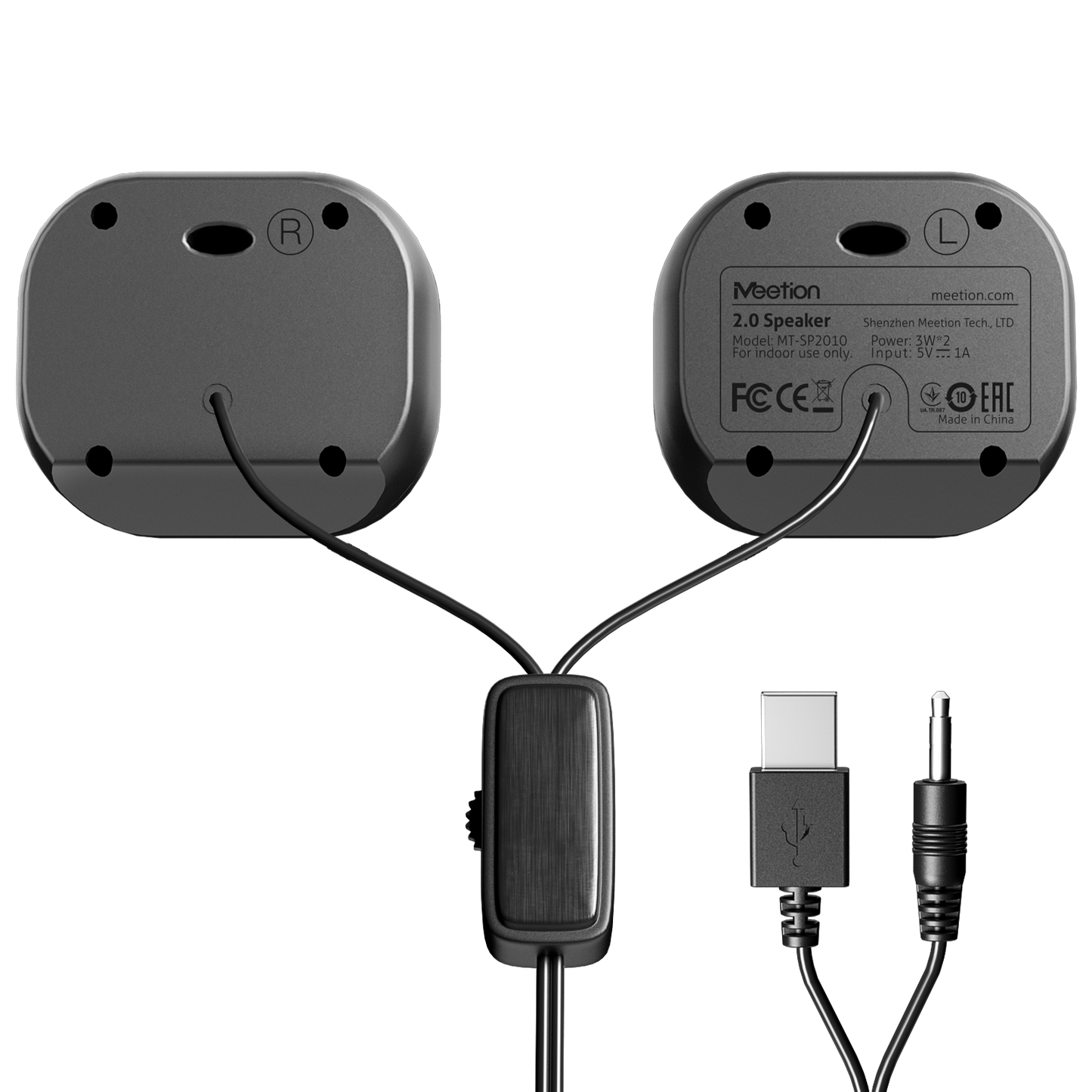 2.0 مكبرات صوت سطح مكتب 3 وات × 2 /Meetion SP2010 