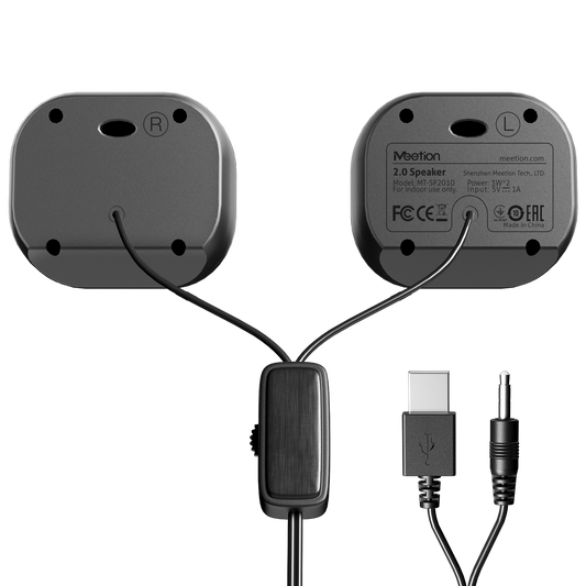 2.0 Office Desktop Speakers 3Wattx2 /Meetion SP2010