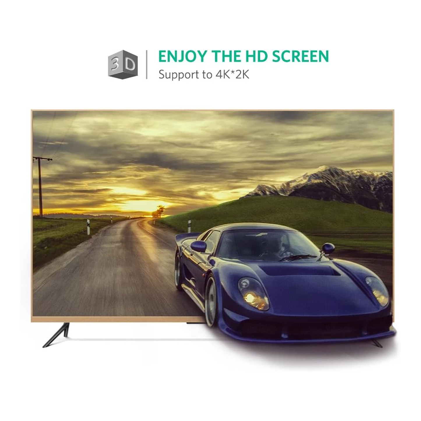 محول ميني HDMI ذكر إلى HDMI أنثى من UGREEN (أسود) / 20101