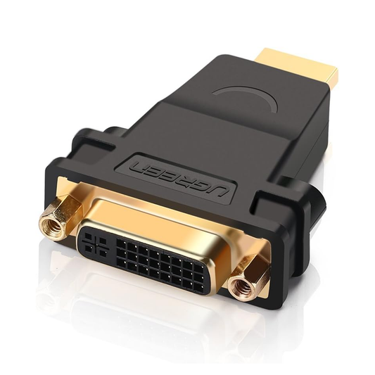 محول UGREEN HDMI ذكر إلى DVI (24+5) أنثى (أسود) / 20123