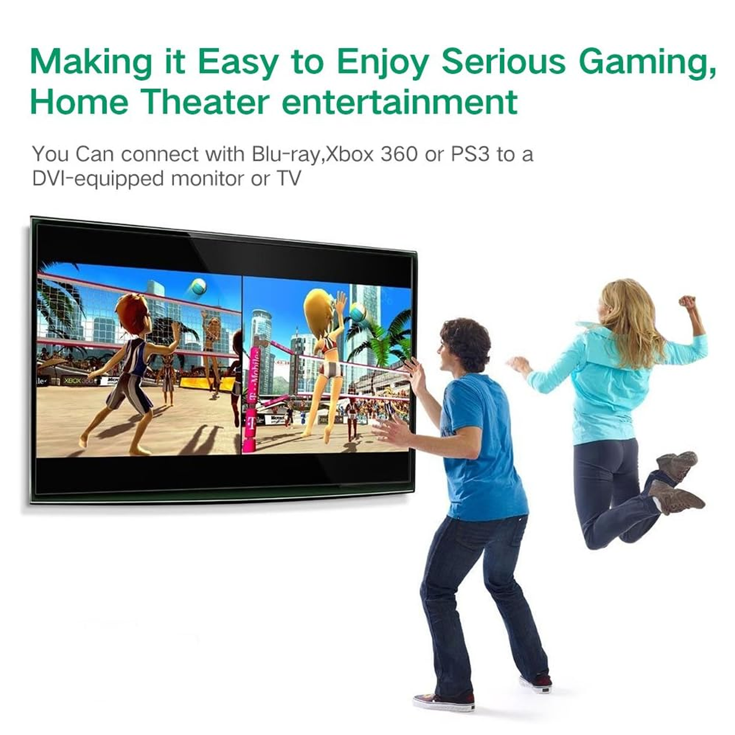 محول UGREEN HDMI ذكر إلى DVI (24+5) أنثى (أسود) / 20123